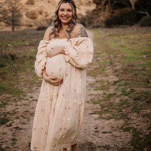 Dahlia embroidered maxi dress free people